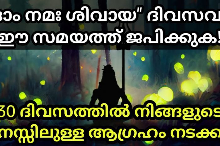 ഈ മന്ത്രജപം വെച്ച് പ്രവർത്തിച്ചു കഴിഞ്ഞാൽ 30 ദിവസത്തിനുള്ളിൽ നിങ്ങളുടെ ആഗ്രഹങ്ങൾ സാധിക്കുന്നതാണ്