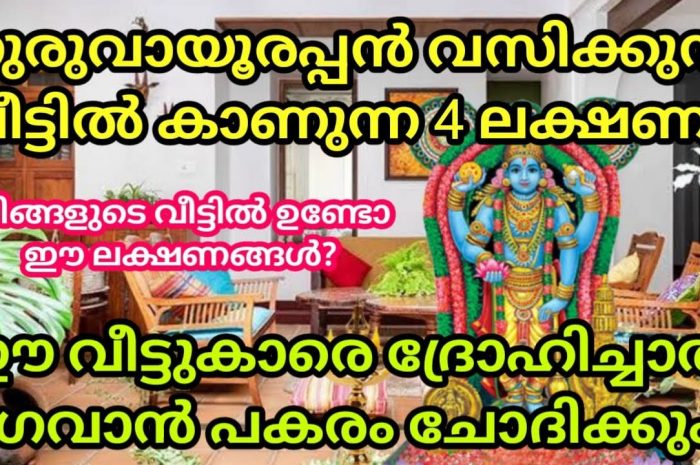 ഭഗവാൻ നമ്മുടെ വീട്ടിലും നമ്മുടെ കൂടെയും ഉണ്ട് എന്ന് തോന്നിപ്പിക്കുന്ന ചില ലക്ഷണങ്ങൾ