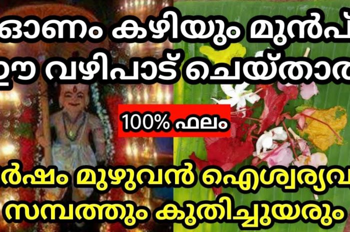 ഈ ഓണം മാസത്തിൽ നിങ്ങൾ ഈ വഴിപാടുകൾ ചെയ്ത് പ്രാർത്ഥിക്കുകയാണെങ്കിൽ ഈ ഒരു വർഷം മൊത്തം നിങ്ങൾക്ക് നല്ലകാലം ആണെന്ന് കരുതാം