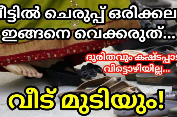 നിങ്ങളുടെ വീടിന്റെ മുമ്പിൽ ചെരുപ്പുകൾ ഇത്തരത്തിൽ വയ്ക്കാറുണ്ടോ എങ്കിൽ തീർച്ചയായും നിങ്ങൾ ശ്രദ്ധിക്കേണ്ട ചില കാര്യങ്ങൾ