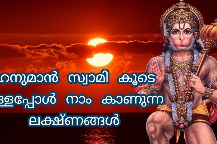 ഹനുമാൻ സ്വാമി നമ്മുടെ കൂടെയുള്ളപ്പോൾ കാണുന്ന ചില ലക്ഷണങ്ങൾ