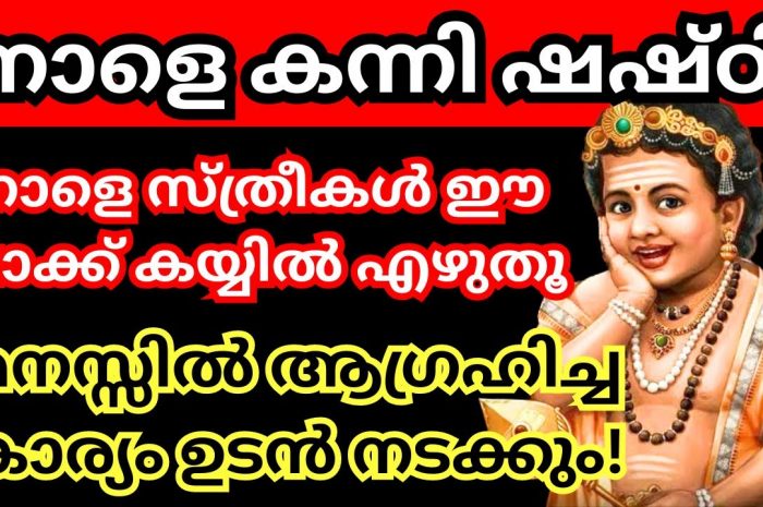 കന്നിമാസത്തിലെ ഷഷ്ടി ദിവസം നിങ്ങൾ ഈ പറയുന്നതുപോലെ പ്രാർത്ഥിച്ചു നോക്കൂ തീർച്ചയായും നിങ്ങളുടെ ജീവിതത്തിൽ വലിയ മാറ്റങ്ങൾ തന്നെ ഉണ്ടാകും