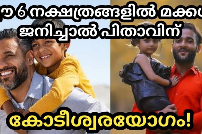 ഈ 6 നക്ഷത്രത്തിൽ ജനിച്ച മക്കളാണ് നിങ്ങളുടെ ഉയർച്ചയ്ക്ക് കാരണം.