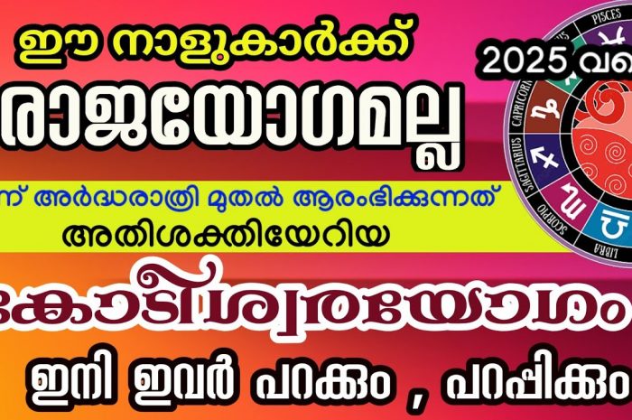 നിങ്ങളുടെ നക്ഷത്രം ഈ പറയുന്നവയിൽ ഏതെങ്കിലും ഉണ്ടെങ്കിൽ തീർച്ചയായും നിങ്ങൾക്ക് കോടീശ്വരയോഗമാണ്