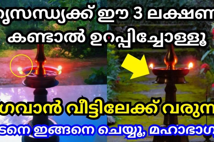 സന്ധ്യാസമയത്ത് പ്രാർത്ഥിക്കുന്ന സമയത്ത് നിങ്ങൾക്ക് ഇത്തരത്തിൽ അനുഭവപ്പെട്ടിട്ടുണ്ടോ എന്നാൽ തീർച്ചയായും ഇത് ജീവിതത്തിൽ വലിയ ഐശ്വര്യം കൊണ്ടുവരും