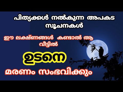 പിതൃക്കൾ നിങ്ങൾക്ക് നൽകുന്ന മരണസൂചനകൾ ഇവയെല്ലാം…