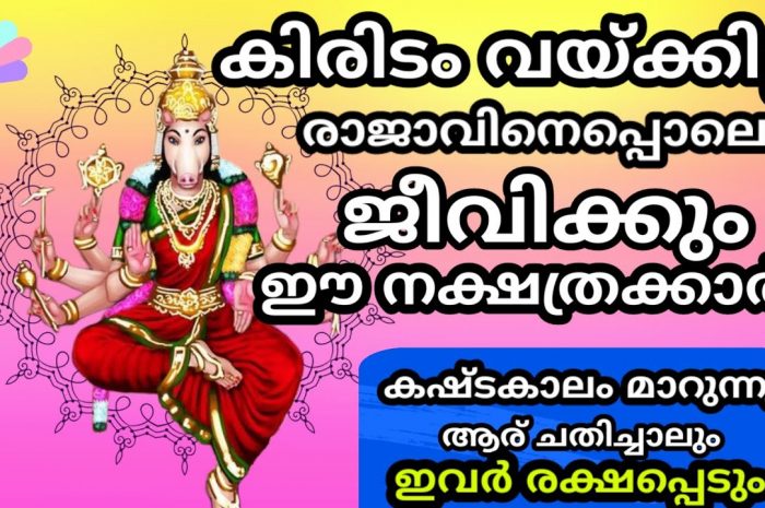 രാജയോഗം വന്നുചേരാൻ പോകുന്ന നക്ഷത്ര ജാതകർ ആരെല്ലാം എന്നറിയാൻ ഇത് കാണുക…