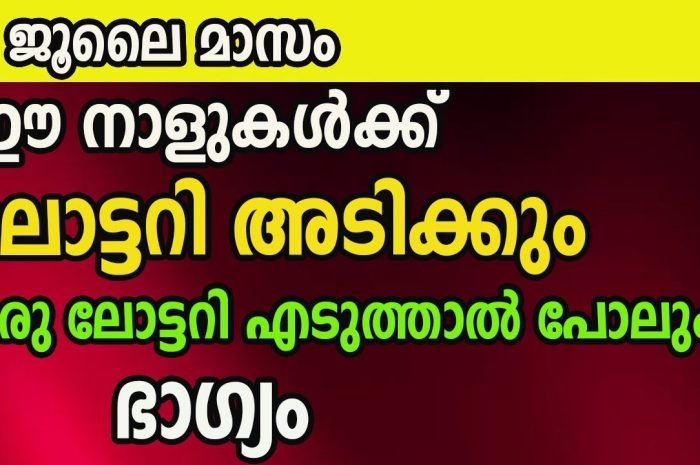 ലോട്ടറി ഭാഗ്യം വന്നുചേരാൻ പോകുന്ന നക്ഷത്ര ജാതകർ ആരെല്ലാം എന്നറിയാൻ ഇത് കാണുക…