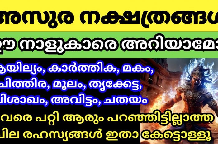 നിങ്ങളുടെ വീടുകളിൽ രാക്ഷസ നക്ഷത്രജാതകർ ഉണ്ടെങ്കിൽ ഇക്കാര്യങ്ങൾ അറിയാതെ പോകല്ലേ…